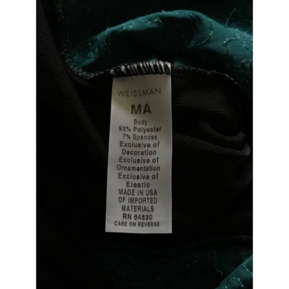 Weissman Dance Green/Black Sequined Dance Tank Top Blouse Wmns Sz Medium Adult - Picture 8 of 10